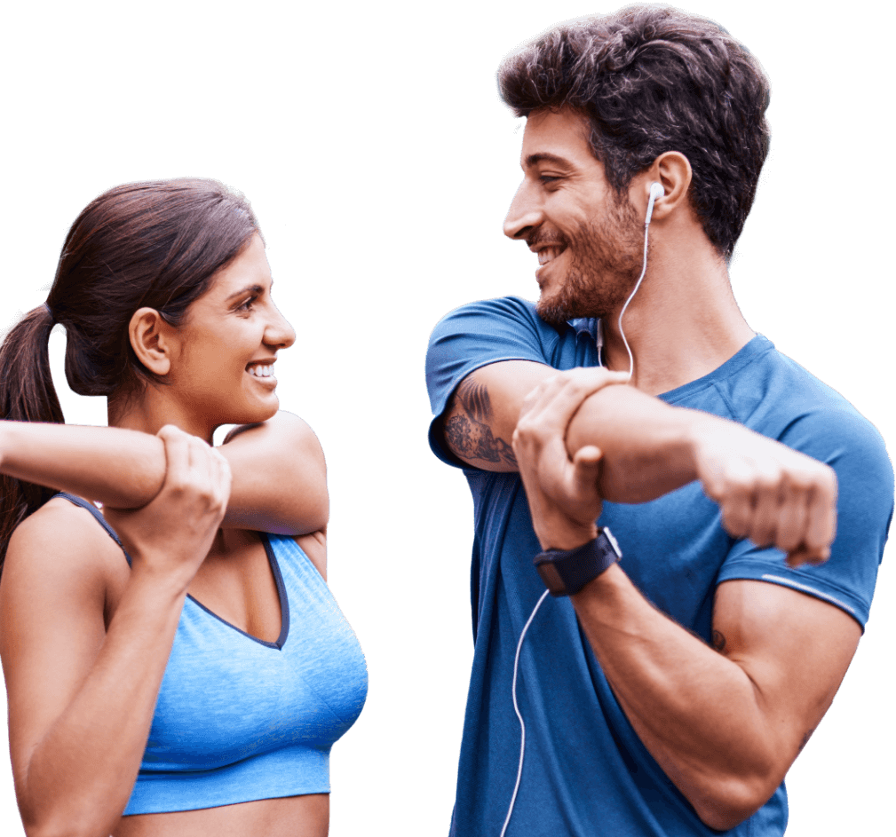 Imagem de dois atletas